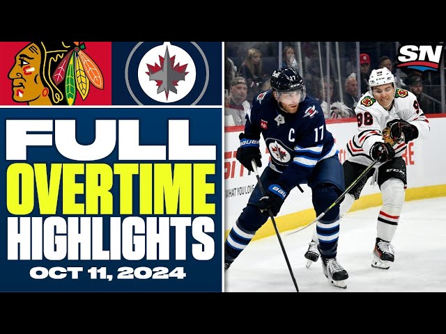 ⁣Chicago Blackhawks at Winnipeg Jets  | FULL Overtime Highlights - October 11, 2024