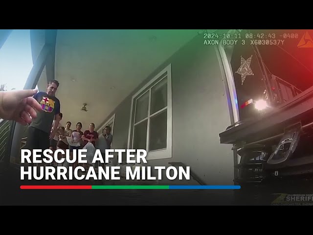 ⁣WATCH: Dramatic rescue of families trapped in Milton flood waters