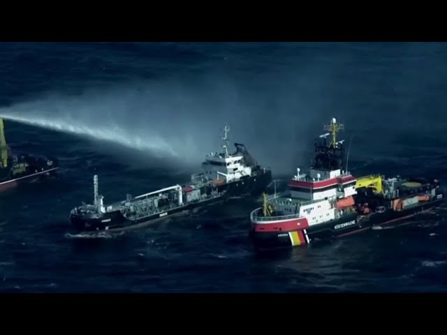 ⁣Fire breaks out on German oil tanker in the Baltic sea