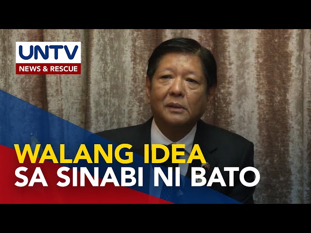 ⁣PBBM, walang ideya re: umano'y utos ng Malacañang na idawit si FPRRD at ilang kaalyado sa POGO 