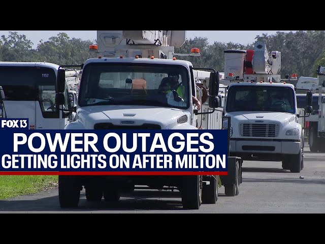 ⁣Hurricane Milton aftermath: Restoring power to residents