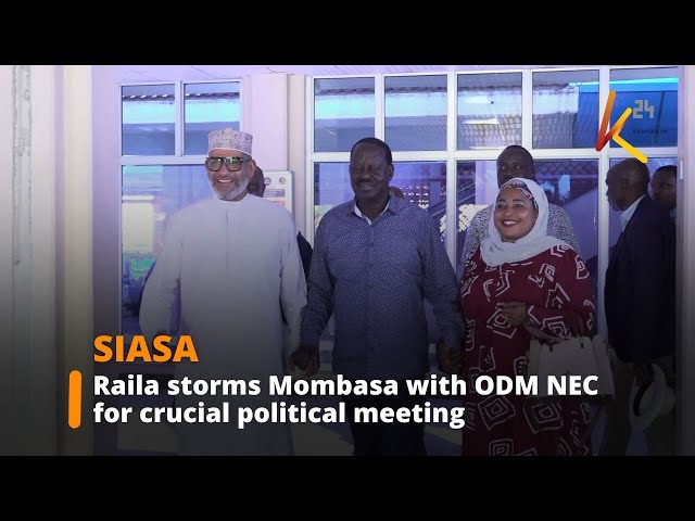 ⁣Raila AND ODM NEC leaders arrive in Mombasa ahead of party's key meeting