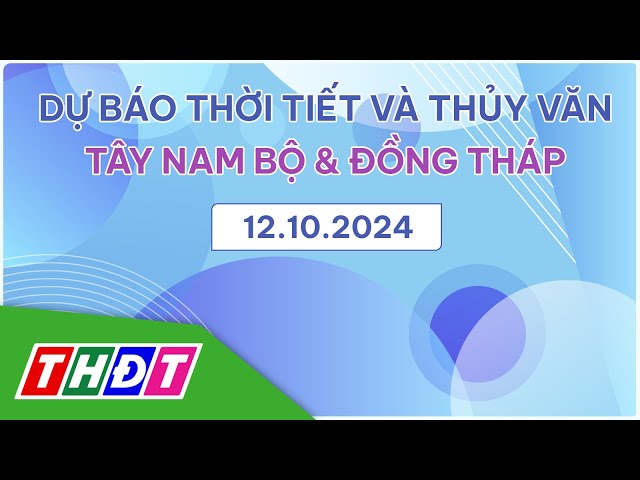 ⁣Dự báo Thời tiết tối và thủy văn, ngày 12/10/2024 | Tây Nam Bộ & Đồng Tháp | THDT