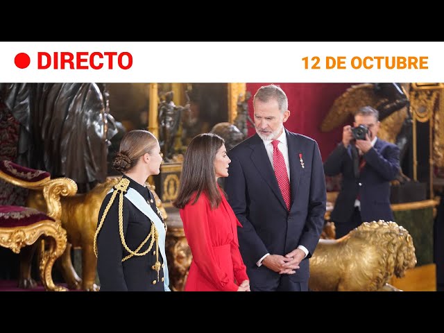 ⁣12 de OCTUBRE: RECEPCIÓN de los REYES en el DÍA de la FIESTA NACIONAL | RTVE Noticias