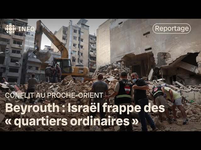 ⁣Beyrouth sous les décombres après des frappes israéliennes