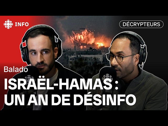 ⁣Un an de désinfo Israël-Hamas | Le mystère du bitcoin résolu? | Facebook et la drogue | Décrypteurs