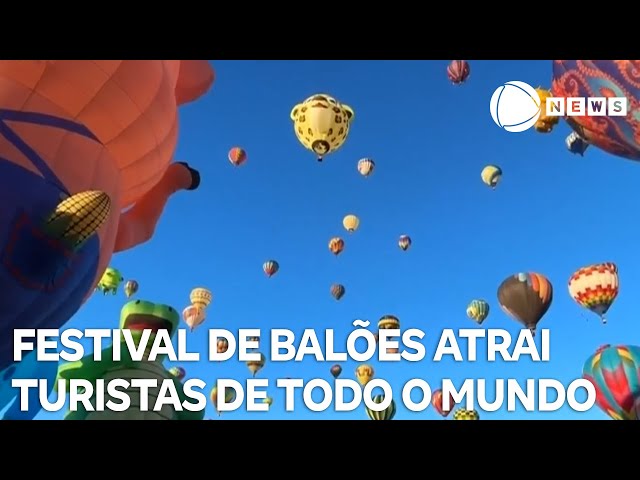 ⁣Festival de balonismo atrai turistas de todo o mundo