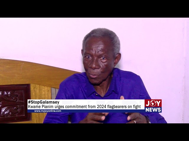 ⁣#StopGalamsey: Kwame Pianim urges commitment from 2024 flagbearers on the fight against galamsey.