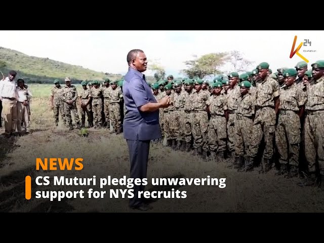 ⁣CS Justin Muturi praises NYS recruits for their dedication and hard work