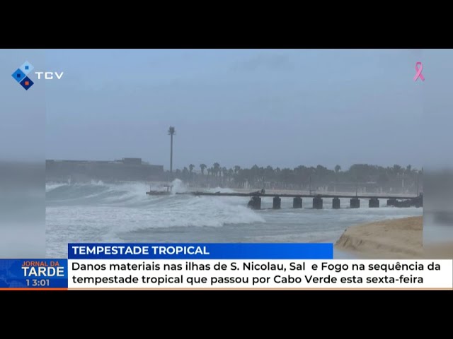 ⁣Danos materiais nas ilhas de São Nicolau, Sal e Fogo na sequência da tempestade tropical