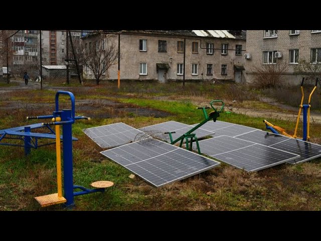 ⁣Ukrainian homeowners are using solar panels to prepare for a bitterly cold winter