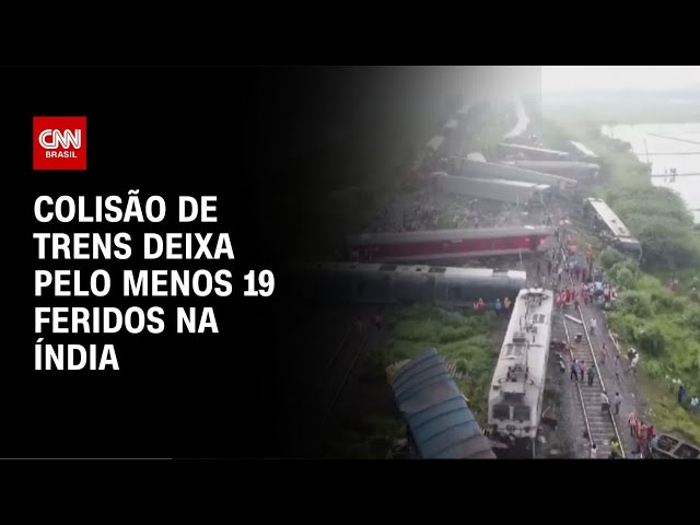 ⁣Colisão de trens deixa pelo menos 19 feridos na Índia | AGORA CNN