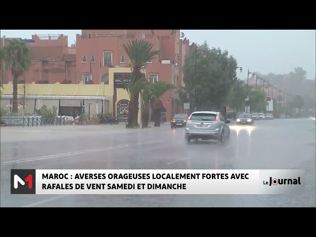 ⁣Averses orageuses localement fortes avec de la grêle et des rafales de vent de samedi à lundi