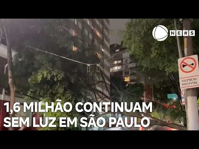 ⁣1,6 milhão de pessoas continuam sem luz após temporal em São Paulo