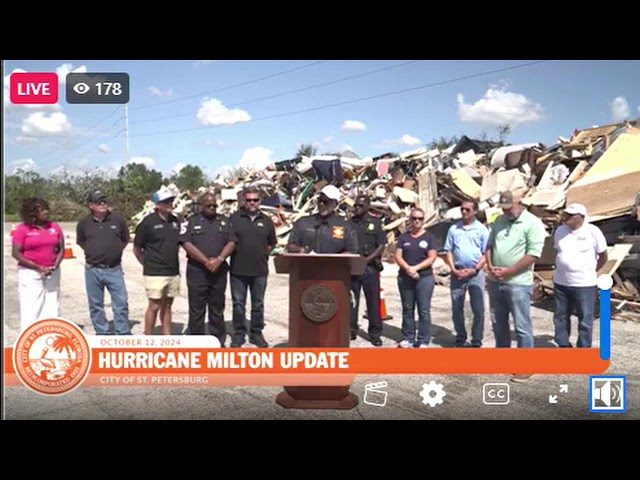 ⁣WATCH LIVE: Mayor Ken Welch news conference on Hurricane Milton recovery