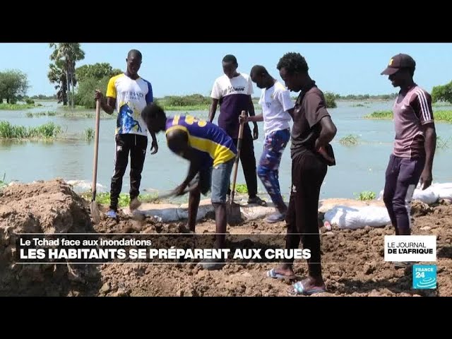 ⁣Tchad, les habitants tentent de renforcer les berges de la rivière Chari • FRANCE 24