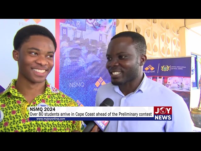 ⁣NSMQ 2024: Over 80 students arrive in Cape Coast ahead of the Preliminary contest. #NSMQOnJoy