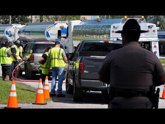 ⁣Florida opens three fuel depots for residents to ease shortage after Hurricane Milton