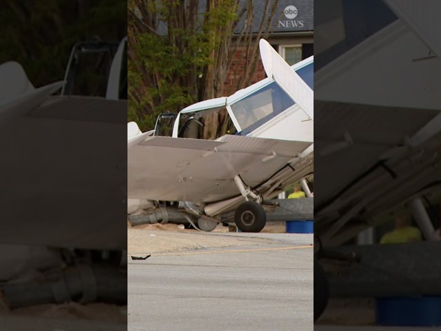 ⁣Small plane crashes onto busy street in Louisville