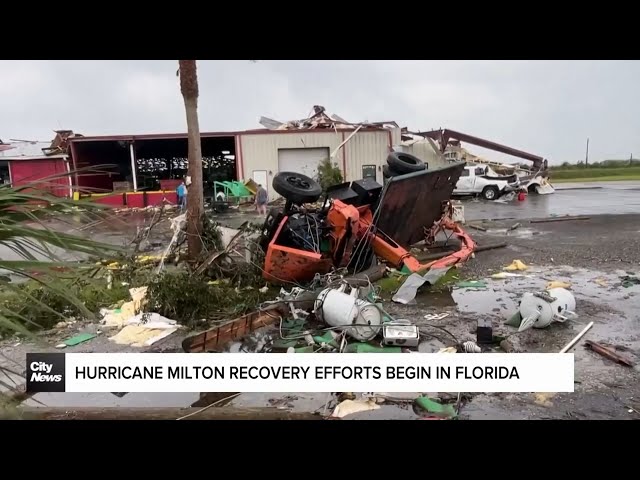 ⁣Hurricane Milton cleanup efforts begin