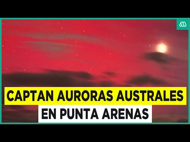 ⁣Fenómeno duró una hora: Captan hermosas auroras australes rojas en Punta Arenas