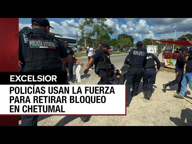 ⁣Represión policiaca a familias de desaparecidos durante protesta en Chetumal