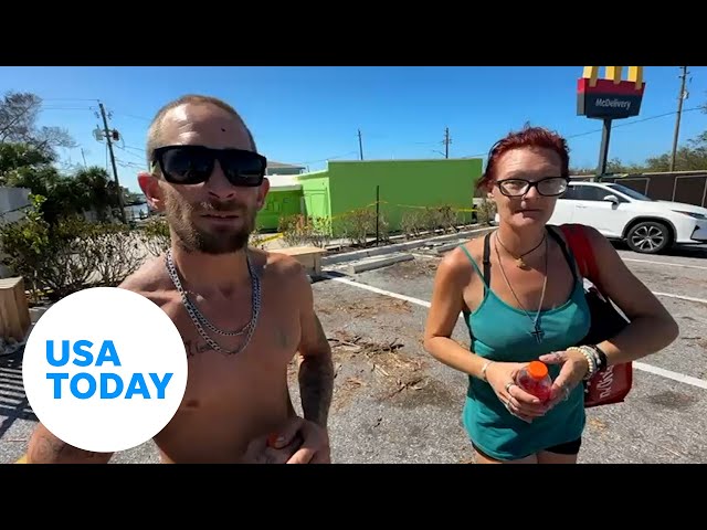 ⁣Couple survives Hurricane Milton on a houseboat | USA TODAY