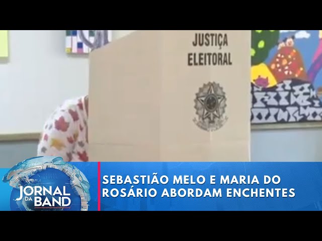 ⁣Sebastião Melo e Maria do Rosário abordam enchentes de maio | Jornal da Band