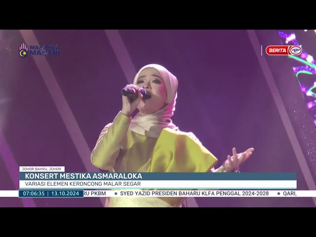 ⁣13 OKT 2024 - BERITA PAGI- KONSERT MESTIKA ASMARALOKA VARIASI ELEMEN KERONCONG MALAR SEGAR