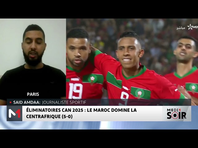 ⁣Éliminatoires CAN 2025 : Le Maroc s’impose face à la Centrafrique, le point avec Said Amdaa