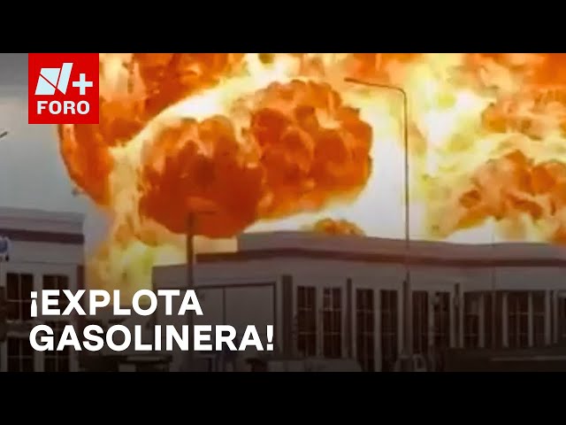 ⁣Impactante explosión de gasolinera tras incendio en tanque de combustible - Las Noticias