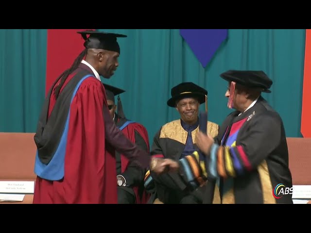 ⁣SIR CURTLY AMBROSE, DR WALTON WEBSON RECEIVE HONORARY UWI DOCTORATES