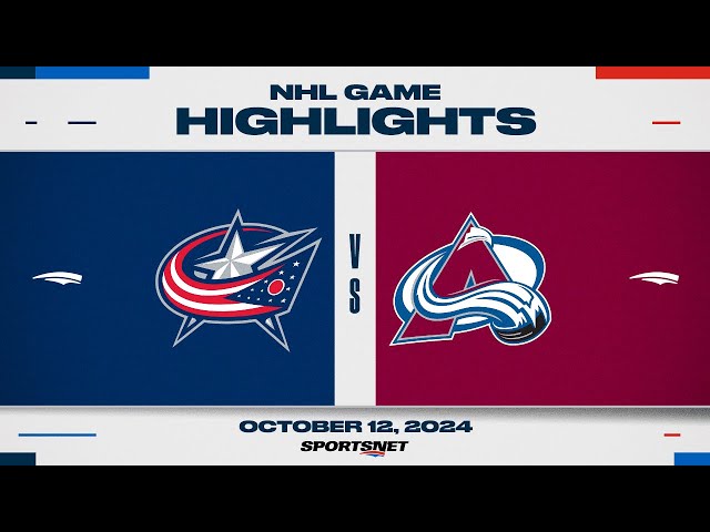 ⁣NHL Highlights | Blue Jackets vs. Avalanche - October 12, 2024