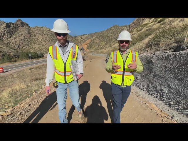 ⁣Work continues on bike trail through Colorado's Clear Creek Canyon