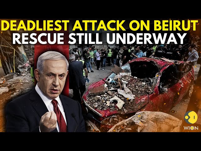 ⁣Israel-Hezbollah War LIVE: Rescue Still Underway After Deadliest Israeli Airstrikes On Beirut | WION