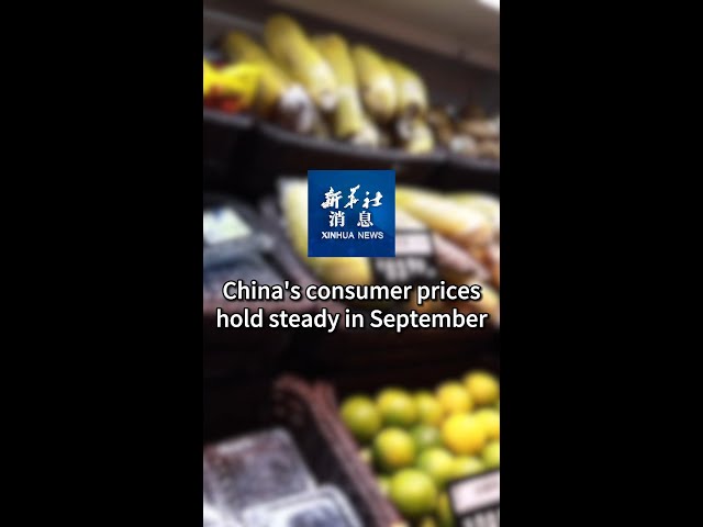 ⁣Xinhua News | China's consumer prices hold steady in September