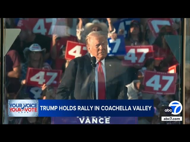 ⁣Donald Trump holds campaign rally in SoCal