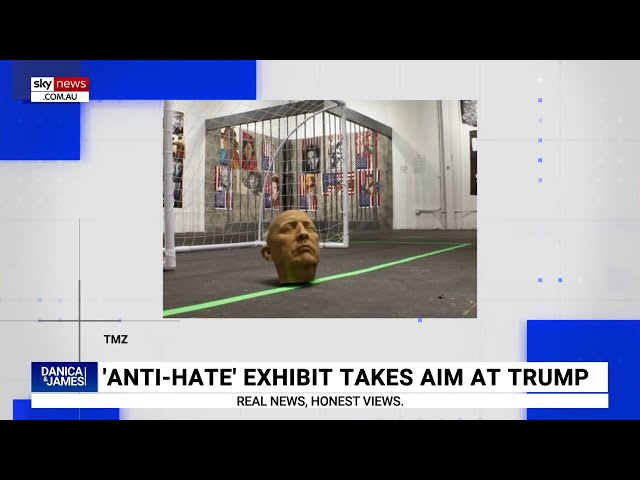 ⁣‘Astounding’: Art exhibit uses Donald Trump’s head as soccer ball