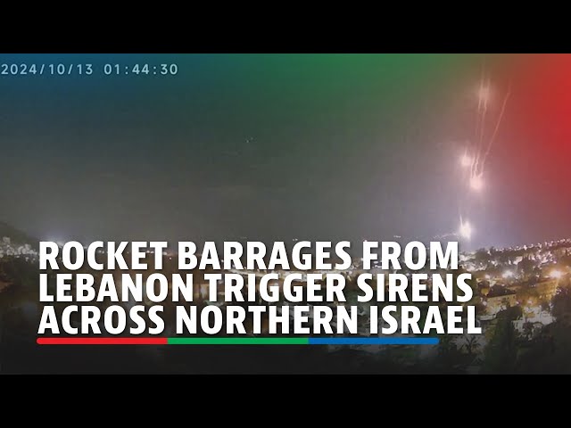 ⁣Rocket barrages from Lebanon trigger sirens across northern Israel