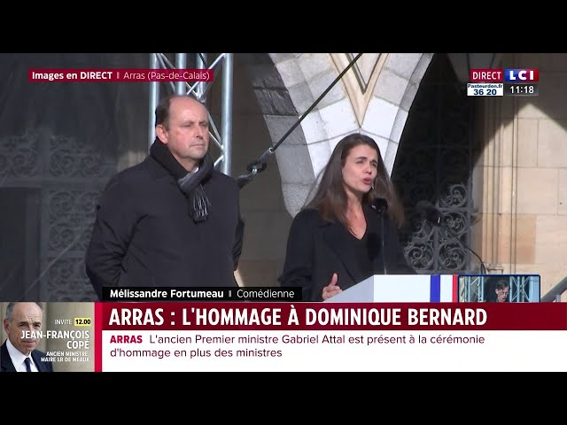 ⁣  Suivez la cérémonie en hommage à Dominique Bernard, professeur de français assassiné il y a un...