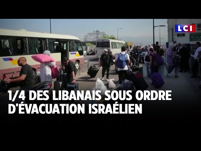 ⁣1/4 des libanais sous ordre d'évacuation israélien