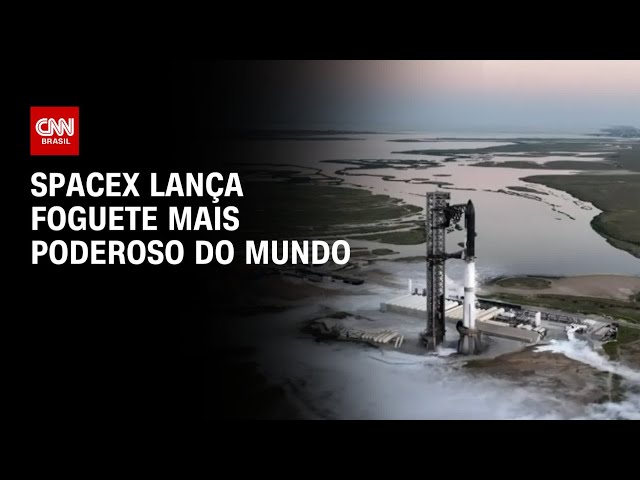 ⁣Spacex lança foguete mais poderoso do mundo | AGORA CNN