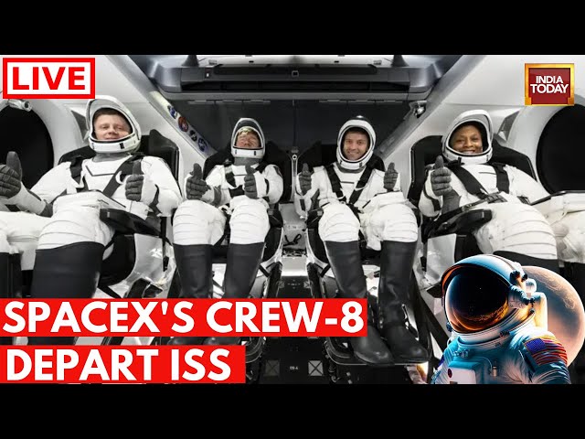 ⁣SpaceX LIVE: NASA LIVE| SpaceX Crew-8 Astronauts Leave ISS As They Return To Earth | ISS LIVE