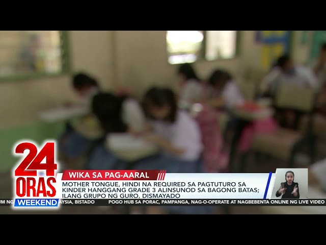 ⁣EXTENDED VERSION: Mother tongue, hindi na required sa pagtuturo sa kinder... | 24 Oras Weekend