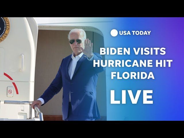 ⁣President Biden visits Florida after Hurricane Milton