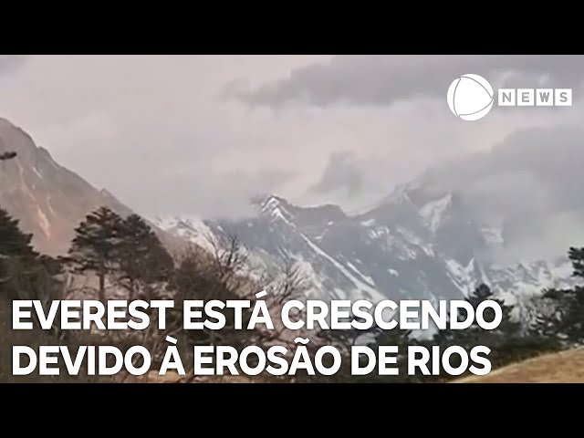 ⁣Monte Everest está crescendo devido à erosão de rios