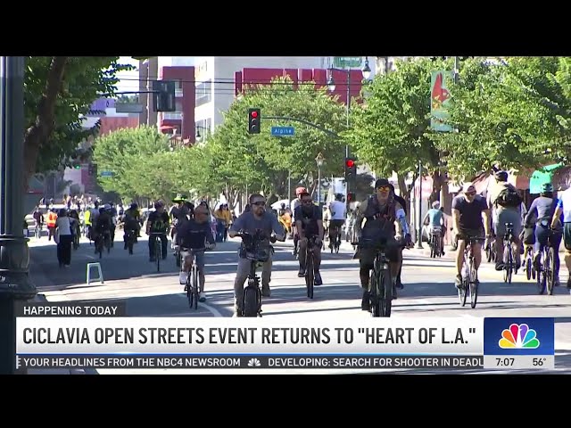 ⁣CicLAvia returns near downtown Los Angeles