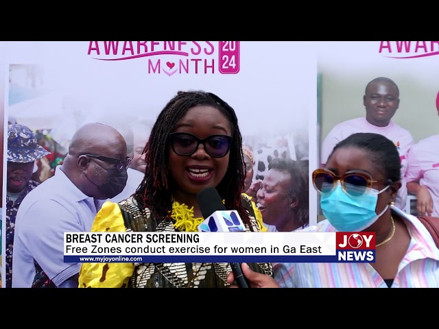 ⁣Breast Cancer Screening: Free Zones conduct exercise for women in Ga East.  #JoyNews