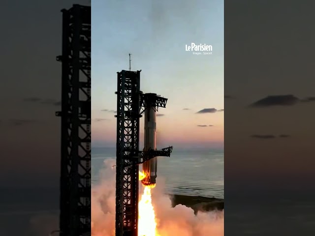 ⁣SpaceX rattrape au vol le premier étage de sa fusée grâce à des bras mécaniques