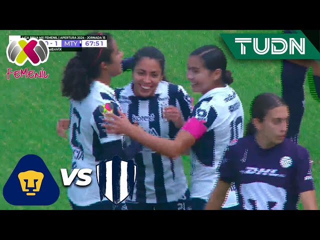 ⁣¡Ana Lucía se lució con un golazo! | Pumas 0-2 Monterrey | Liga Mx Femenil AP2024-J15 | TUDN